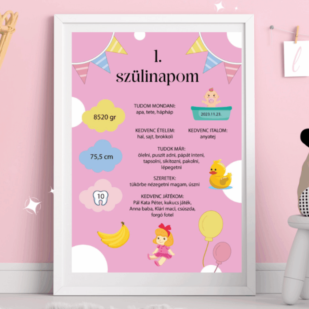 Születésnapi babaposzter
