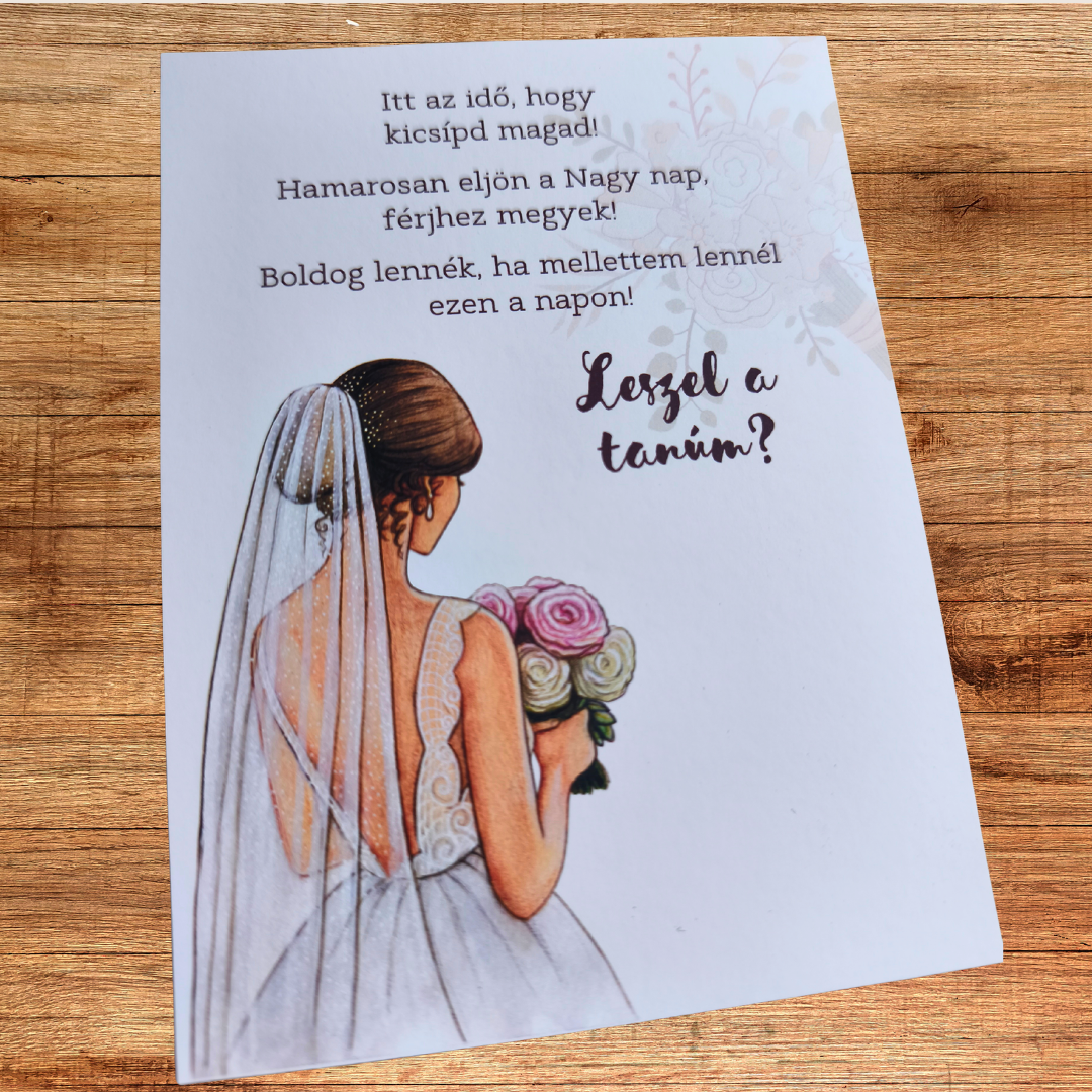 „Leszel a tanúm?” – Romantikus tanúfelkérő képeslap