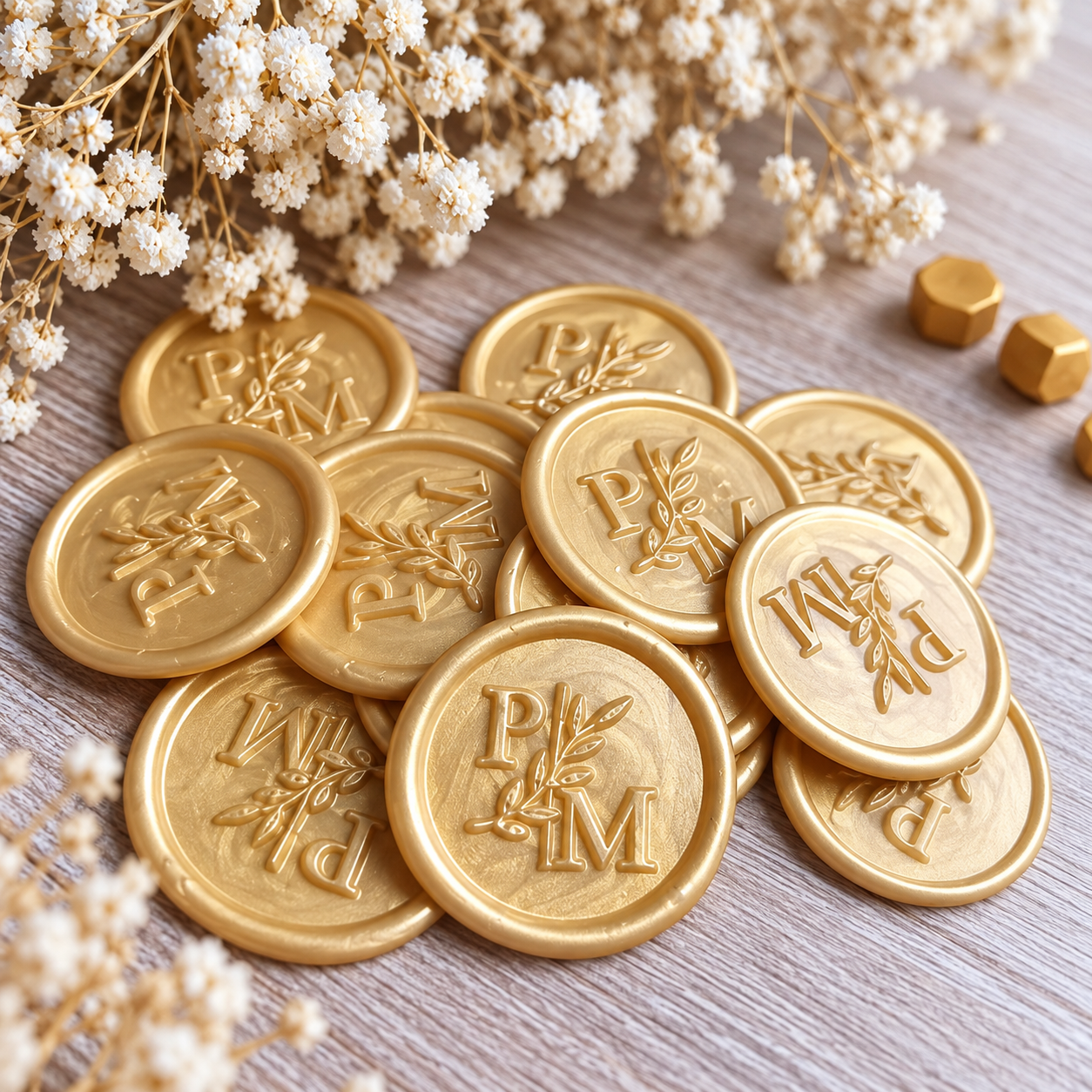 egyedi monogramos viaszpecsét esküvői meghívóra