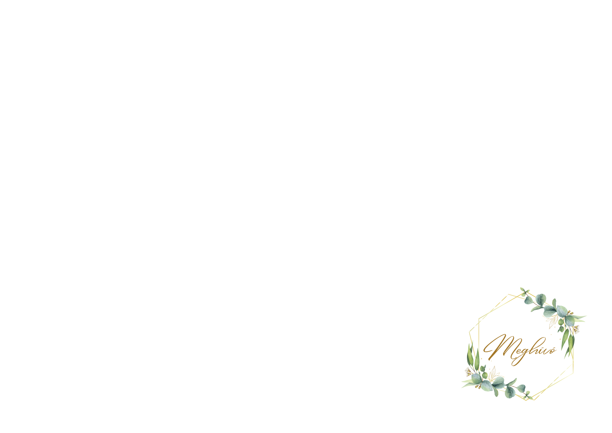 Greenery – kinyitható esküvői meghívó Canva sablon - Image 3