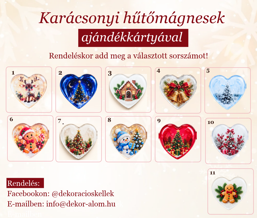 Karácsonyi hűtőmágnesek